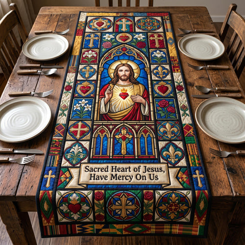 Jesus Heart Quilted Table Runner GFTOMA12338