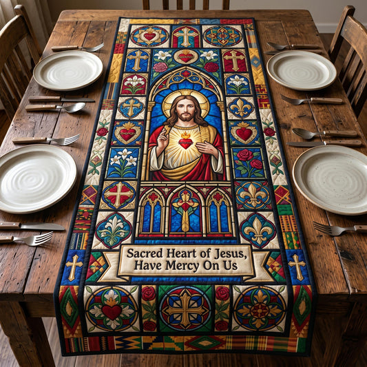 Jesus Heart Quilted Table Runner GFTOMA12338