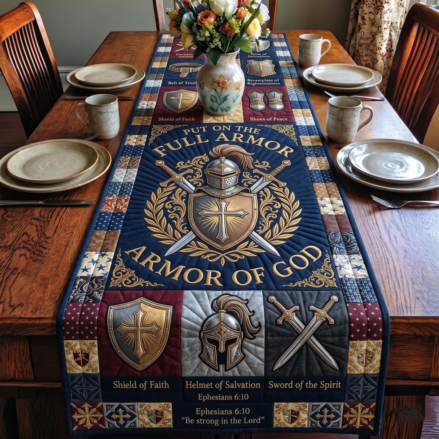 Divine Armor Quilted Table Runner GFTOMA12340