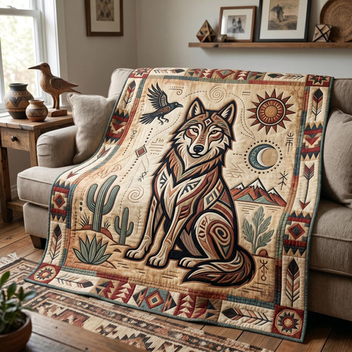 Spirit Wolf Quilted Blanket GFTOMA12369