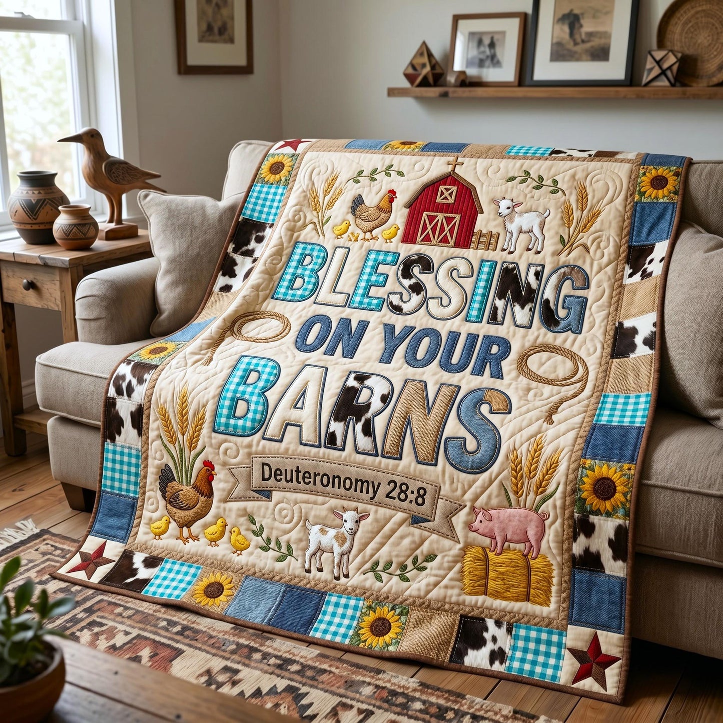 Farm Dreams Quilted Blanket GFTOMA12375