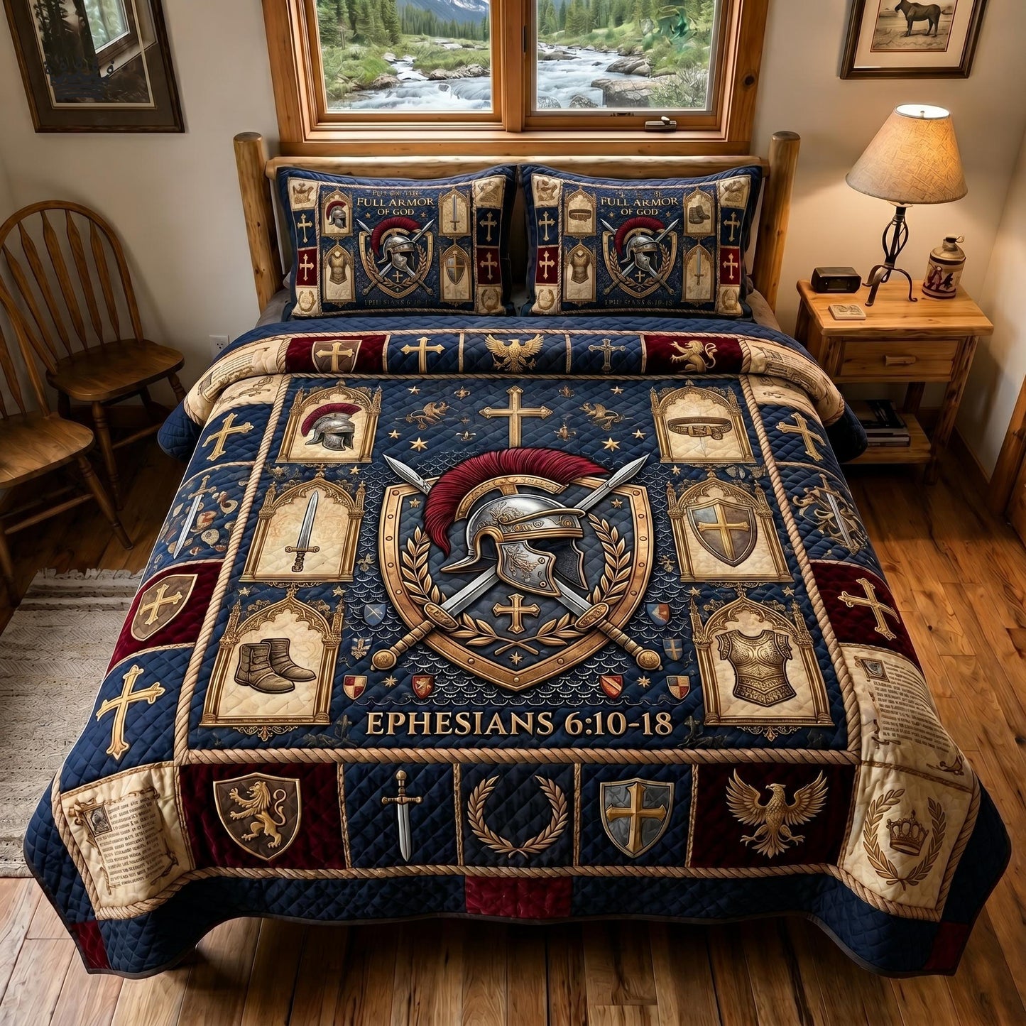 Holy Warrior 3-Piece Quilted Bedding Set GFTOMA12378