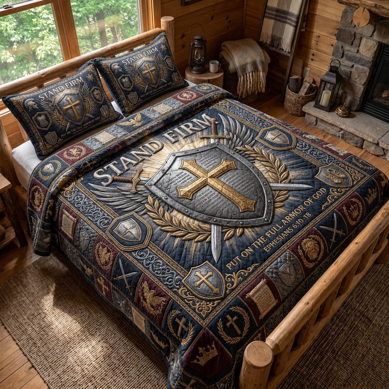 Sacred Armor 3-Piece Quilted Bedding Set GFTOMA12381