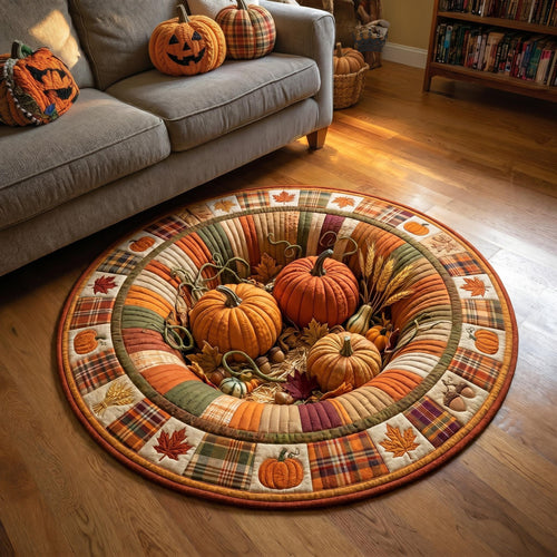 Pumpkin Portal Quilted Round Mat GFTOMA12407