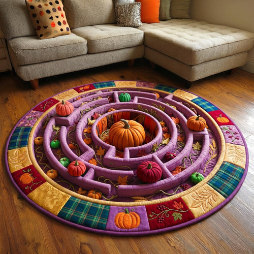 Pumpkin Hollow Quilted Round Mat GFTOMA12411