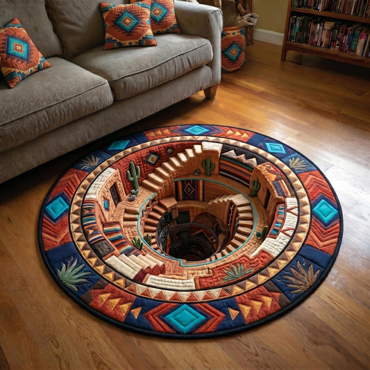 Native Spirit Quilted Round Mat GFTOMA12413