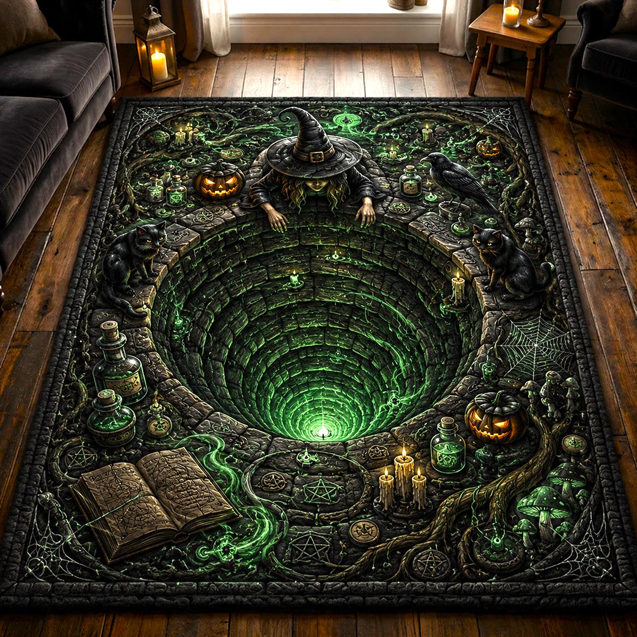 Moonlit Witch Area Rug GFTOMA12429