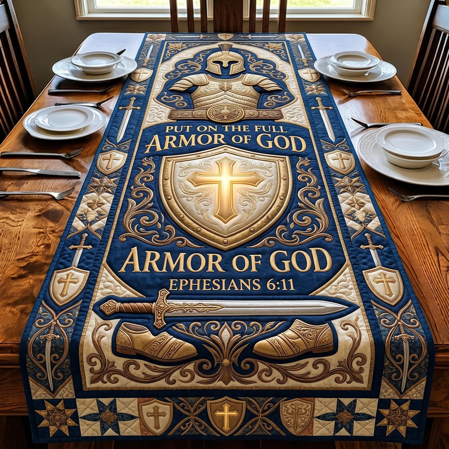 Divine Armor Quilted Table Runner GFTOMA12458