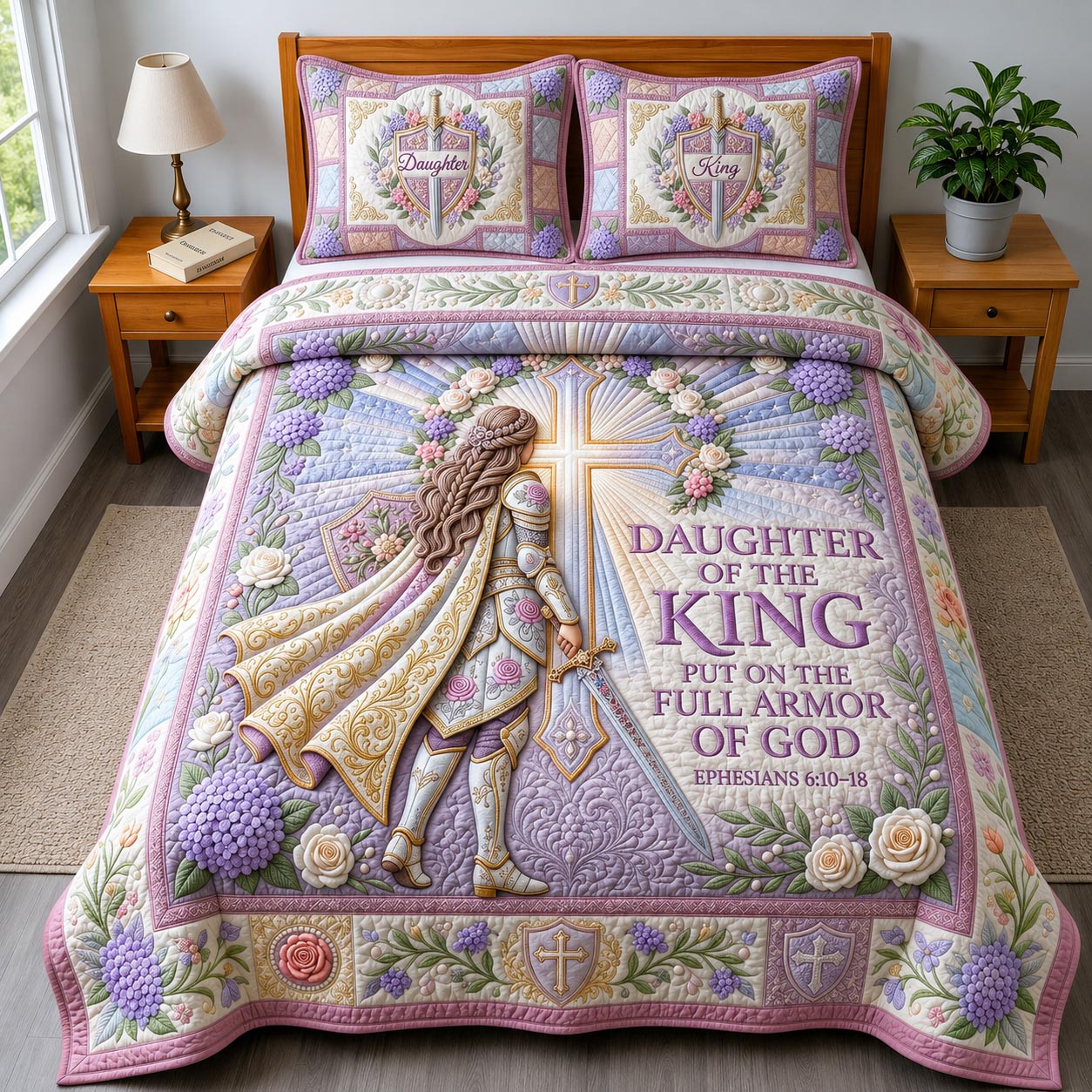 Faith Armor 3-Piece Quilted Bedding Set GFTOMA12486