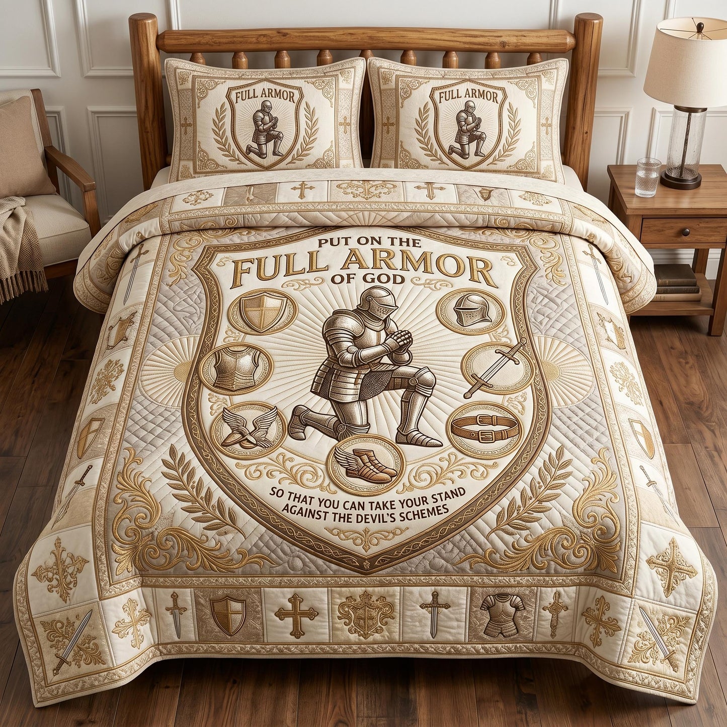 Armor Of God 3-Piece Quilted Bedding Set GFTOMA12489