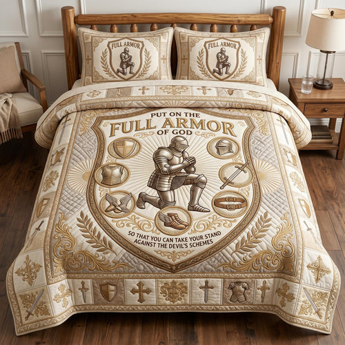 Armor Of God 3-Piece Quilted Bedding Set GFTOMA12489