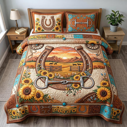 Horse Legacy 3-Piece Quilted Bedding Set GFTOMA12505