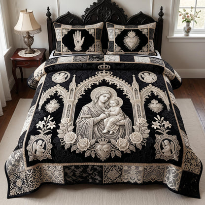 Virgin Mary 3-Piece Quilted Bedding Set GFTOMA12509