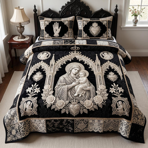 Virgin Mary 3-Piece Quilted Bedding Set GFTOMA12509
