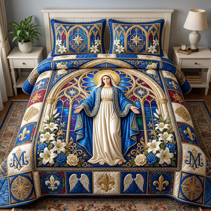 Virgin Mary 3-Piece Quilted Bedding Set GFTOMA12510