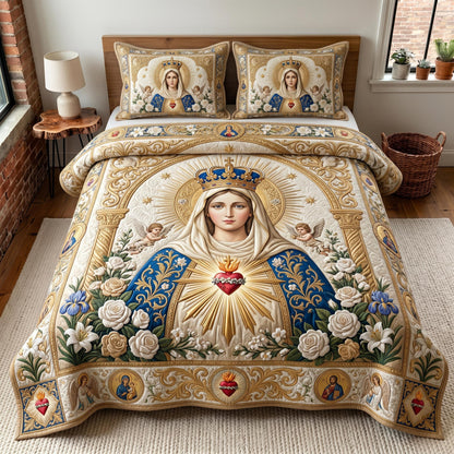 Virgin Grace 3-Piece Quilted Bedding Set GFTOMA12511