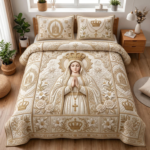 Sacred Mary 3-Piece Quilted Bedding Set GFTOMA12513
