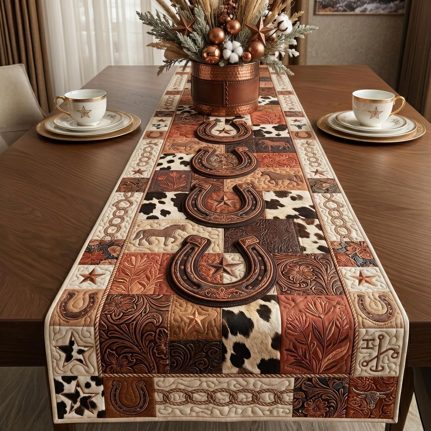 Western Charm Quilted Table Runner GFTOMA12543