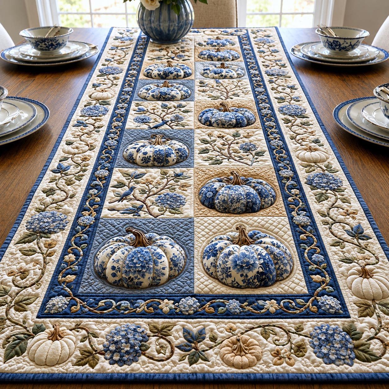 Pumpkin Paws Quilted Table Runner GFTOMA12546