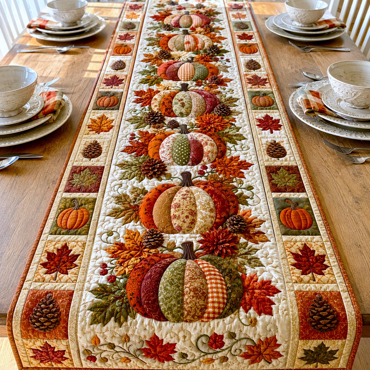 Pumpkin Season Quilted Table Runner GFTOMA12550