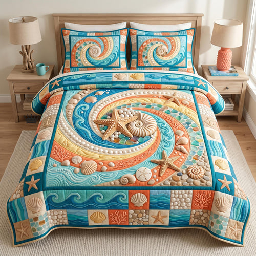Coastal Whisper 3-Piece Quilted Bedding Set GFTOMA12581