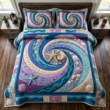 Sea Escape 3-Piece Quilted Bedding Set GFTOMA12582