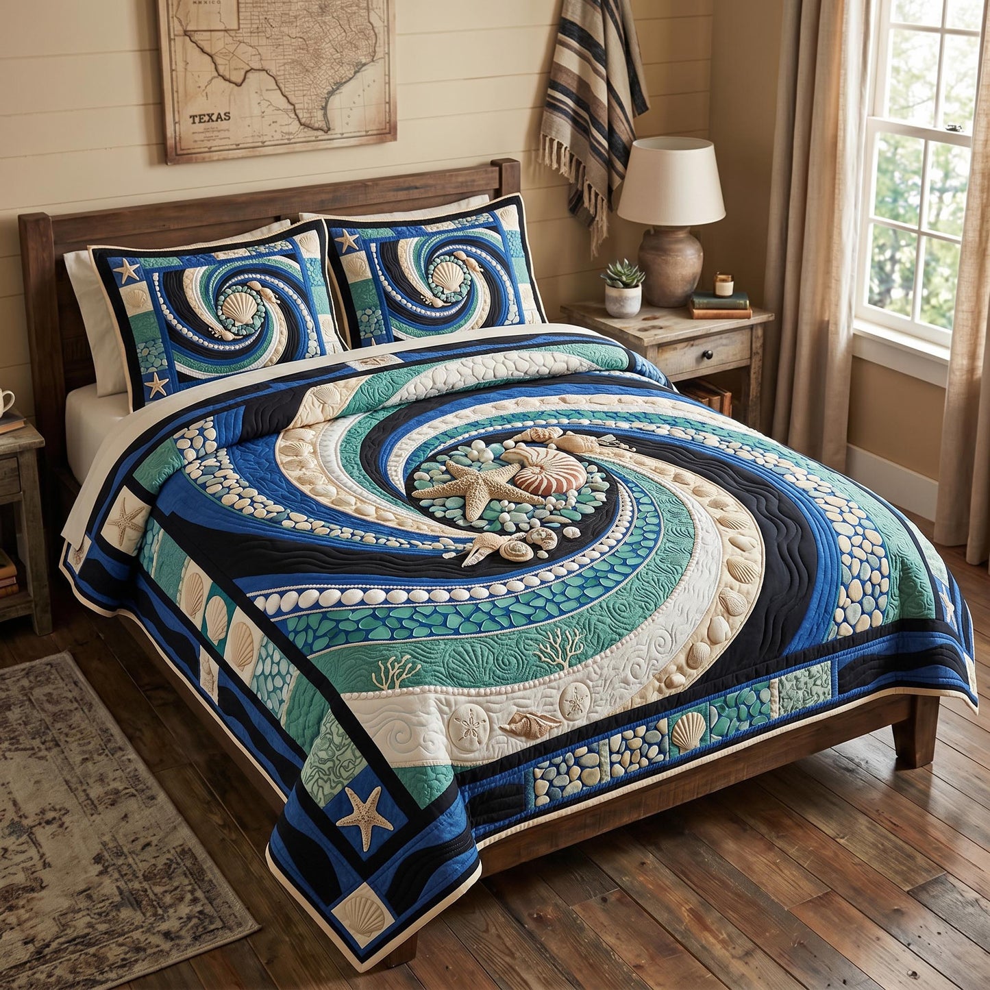 Ocean Whisper 3-Piece Quilted Bedding Set GFTOMA12583