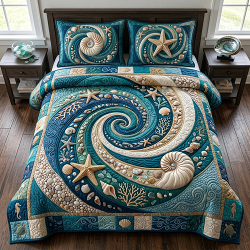 Coastal Serenity 3-Piece Quilted Bedding Set GFTOMA12585