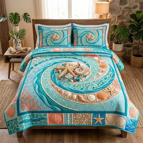 Salt Whisper 3-Piece Quilted Bedding Set GFTOMA12586