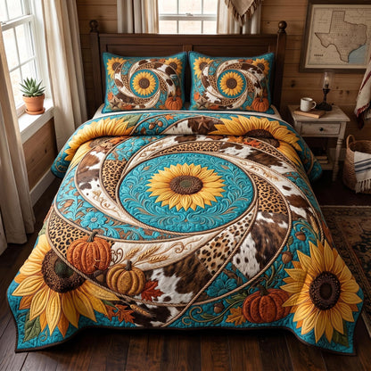 Sunflower Safari 3-Piece Quilted Bedding Set GFTOMA12593