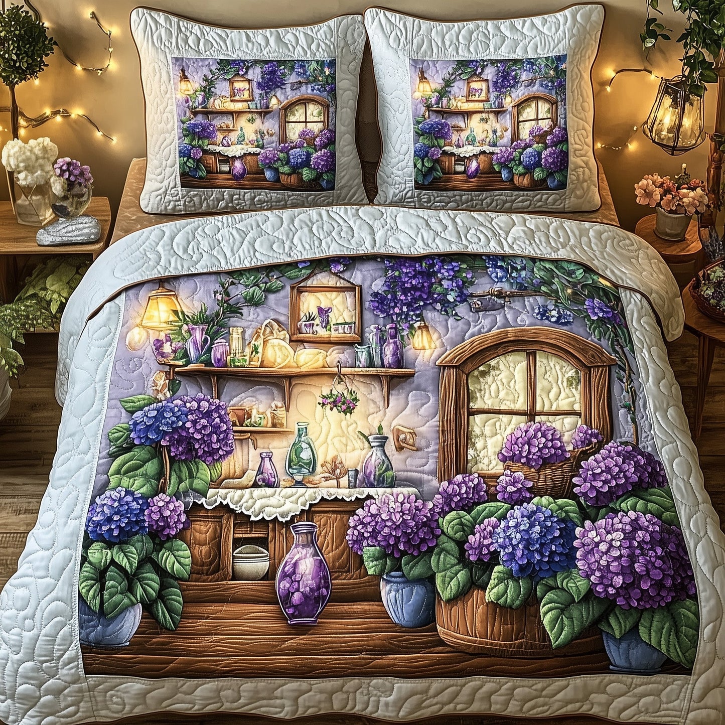 Twilight Garden 3-Piece Quilted Bedding Set GFTOMA1261