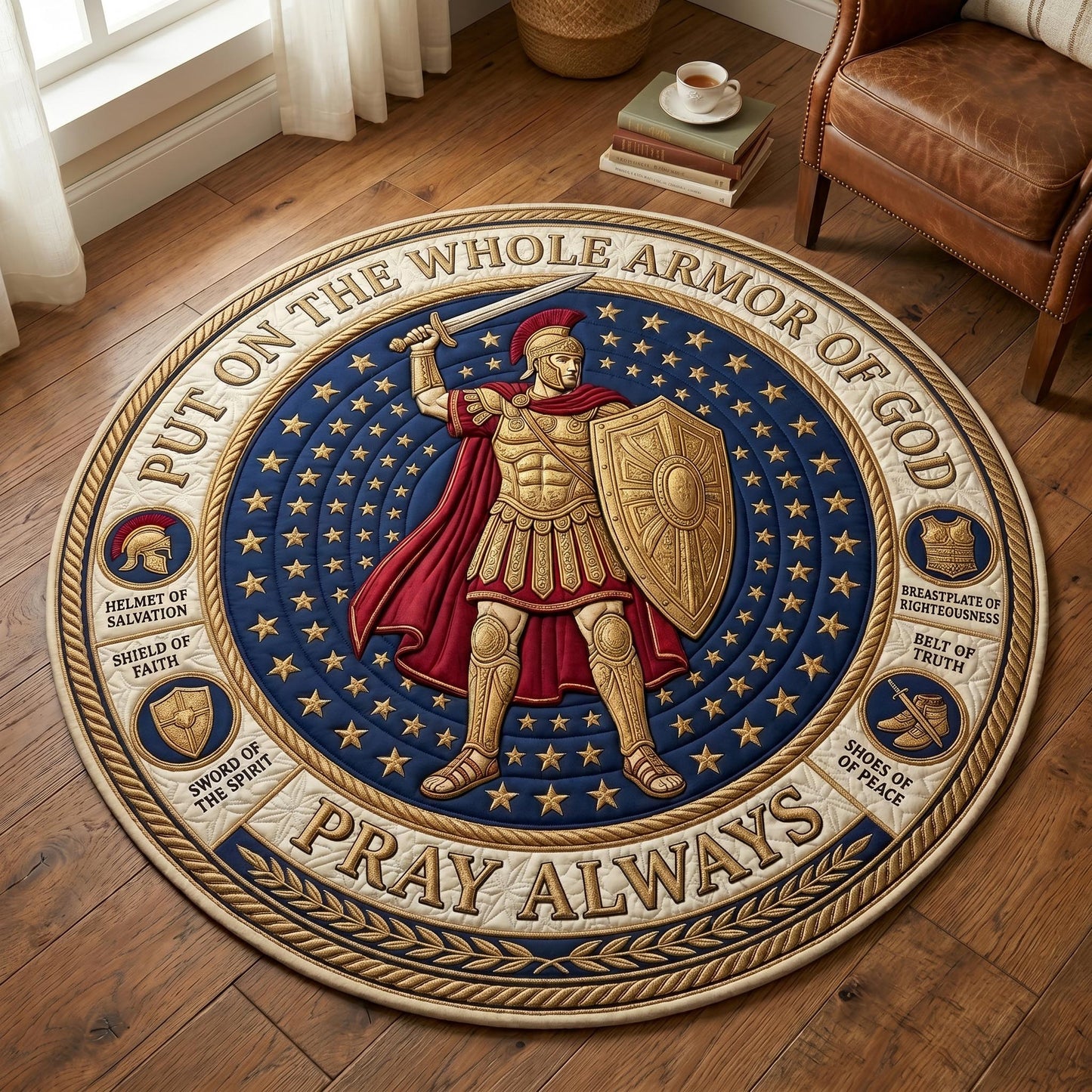 Sacred Armor Quilted Round Mat GFTOMA12640