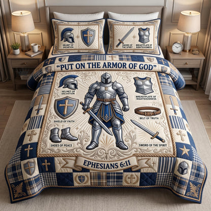 Armor Of God 3-Piece Quilted Bedding Set GFTOMA12641