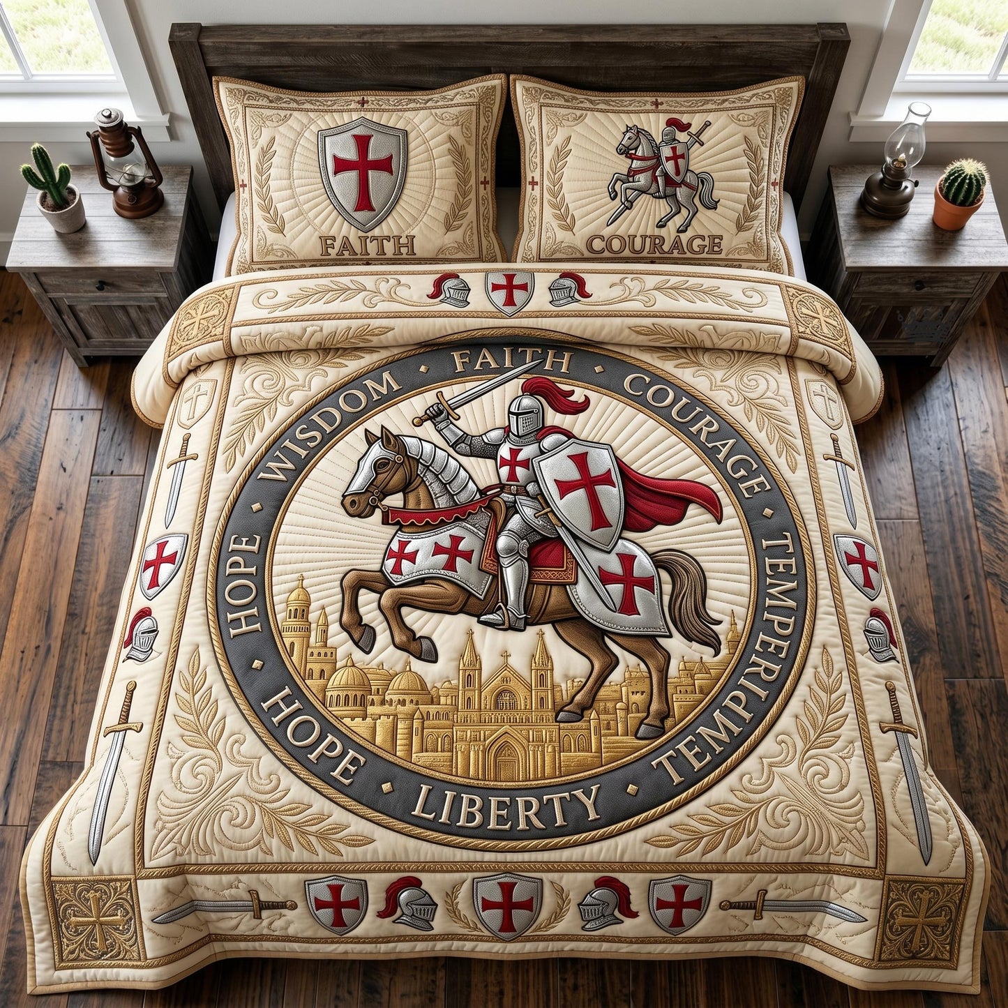Faith Armor 3-Piece Quilted Bedding Set GFTOMA12642