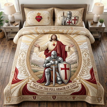 Holy Warrior 3-Piece Quilted Bedding Set GFTOMA12643