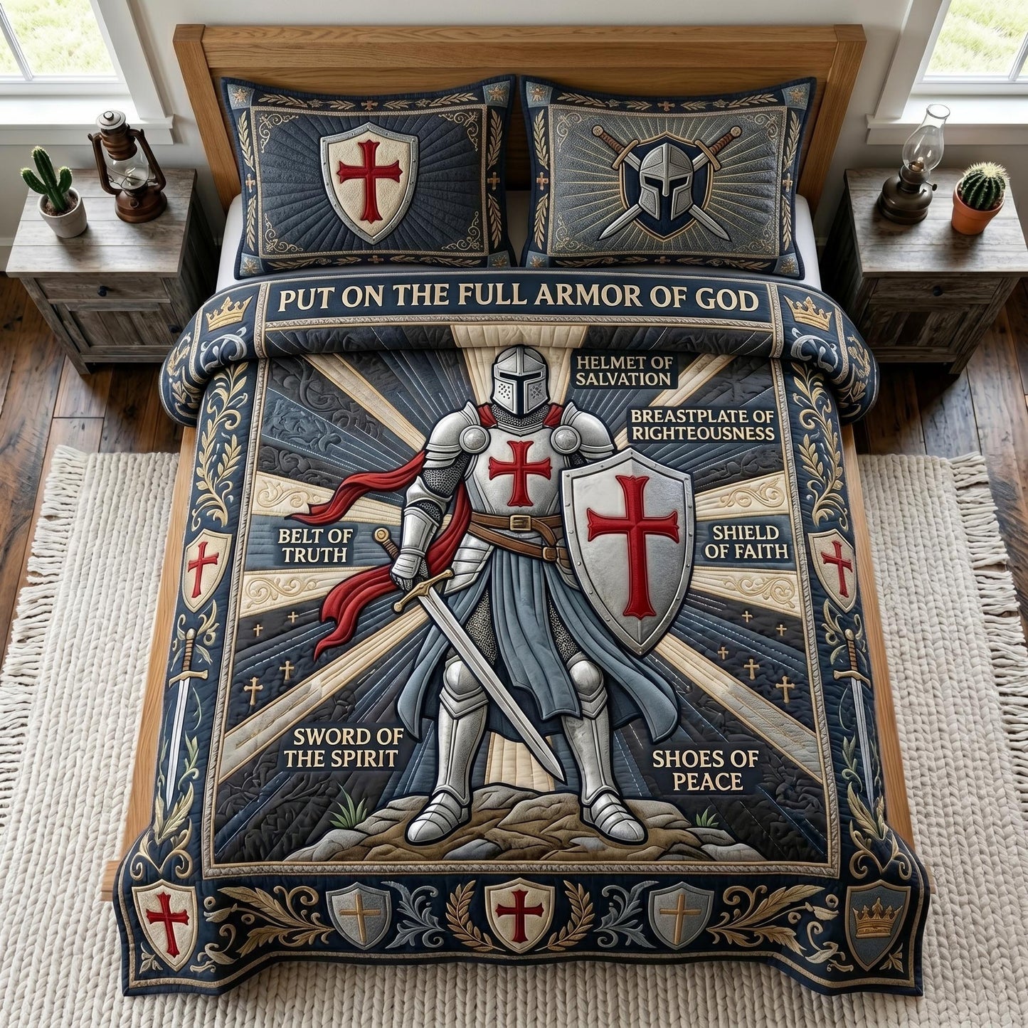 Divine Armor 3-Piece Quilted Bedding Set GFTOMA12645