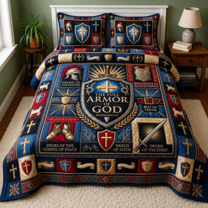 Divine Strength 3-Piece Quilted Bedding Set GFTOMA12651