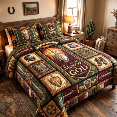 Holy Victory 3-Piece Quilted Bedding Set GFTOMA12652