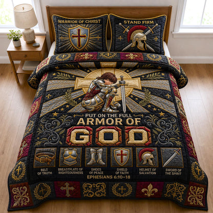 Full Armor Of God 3-Piece Quilted Bedding Set GFTOMA12677