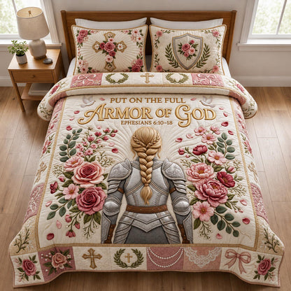 Full Armor Of God 3-Piece Quilted Bedding Set GFTOMA12679