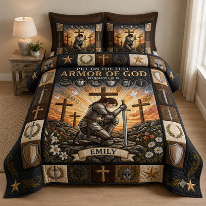 Full Armor Of God 3-Piece Quilted Bedding Set GFTOMA12681