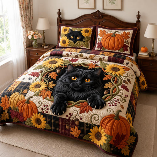 Maple Whiskers 3-Piece Quilted Bedding Set GFTOMA12684