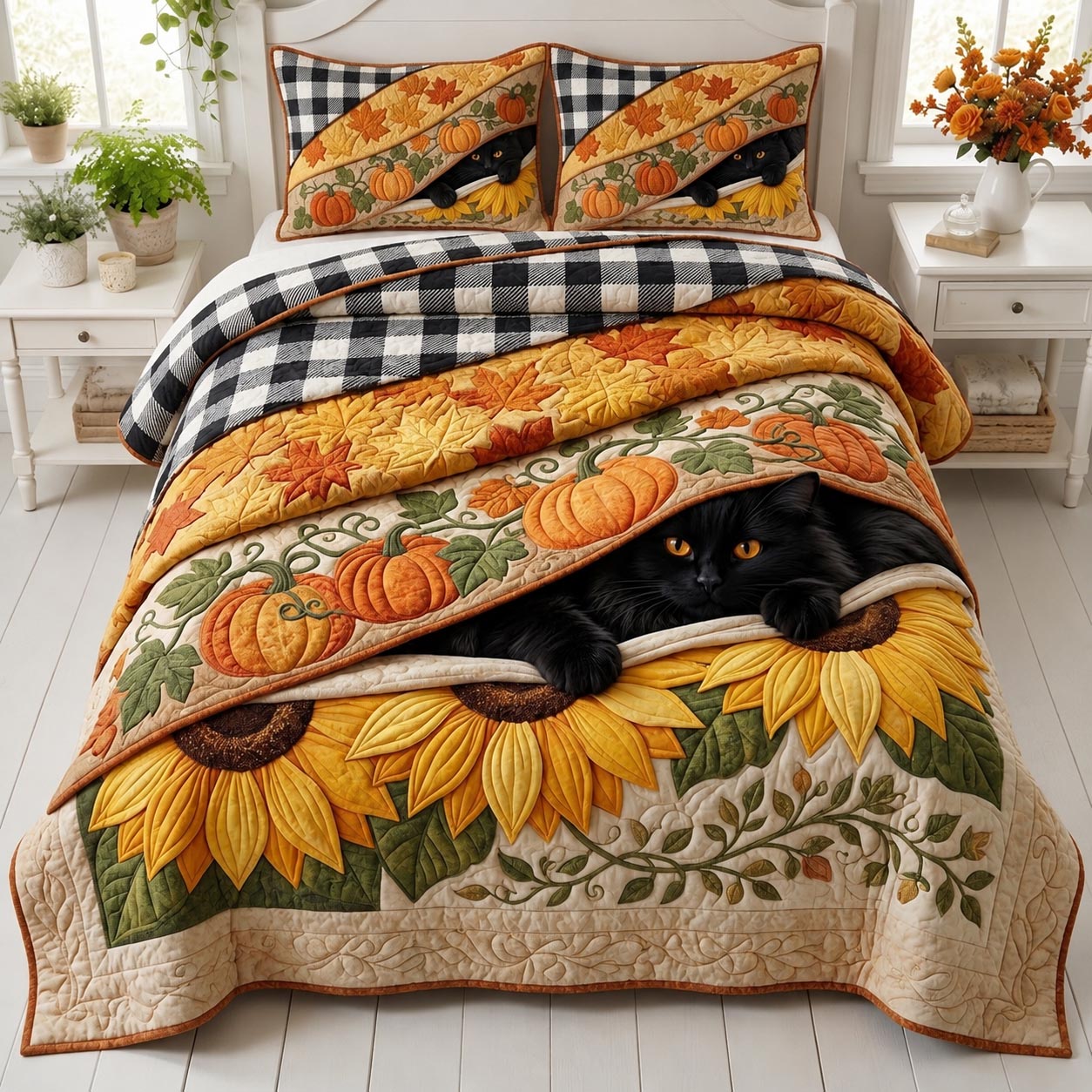 Midnight Maple 3-Piece Quilted Bedding Set GFTOMA12686