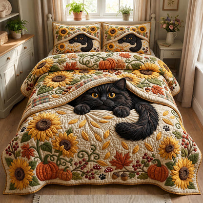Autumn Paws 3-Piece Quilted Bedding Set GFTOMA12688