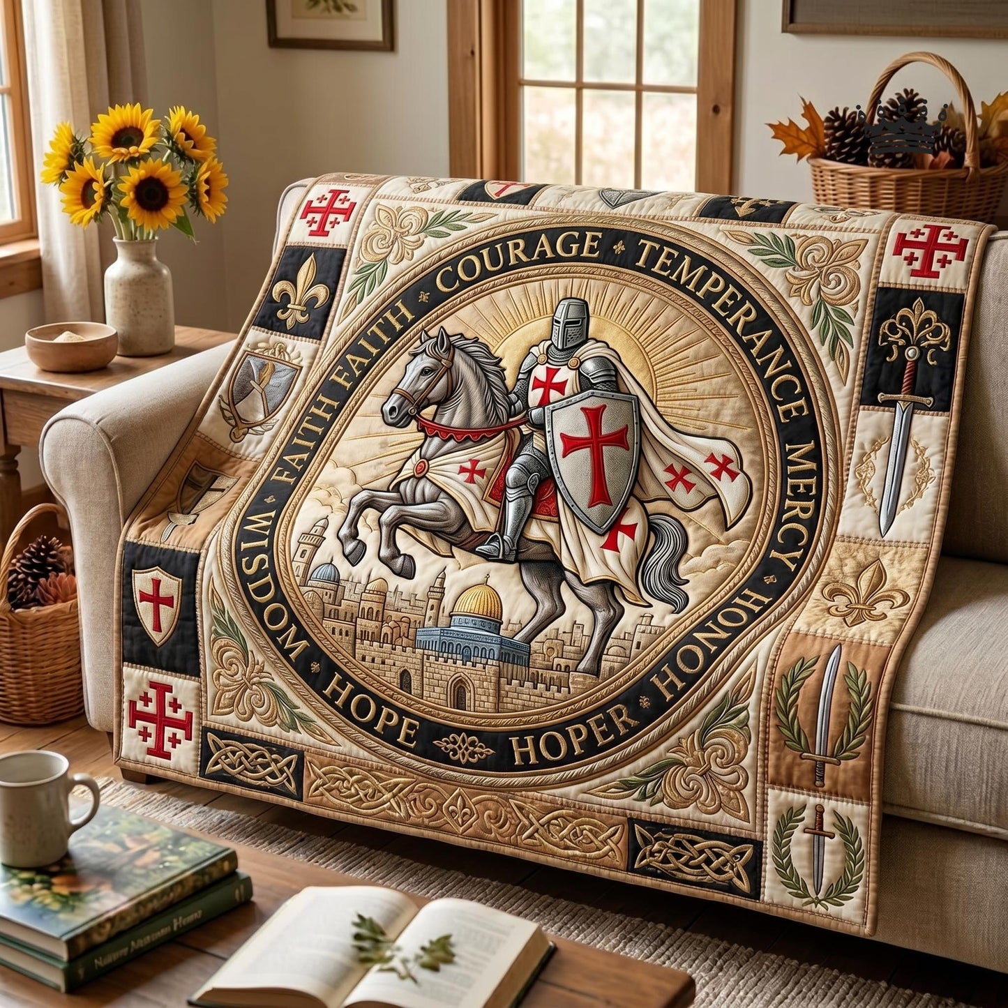 Full Armor Of God Quilted Blanket GFTOMA12689