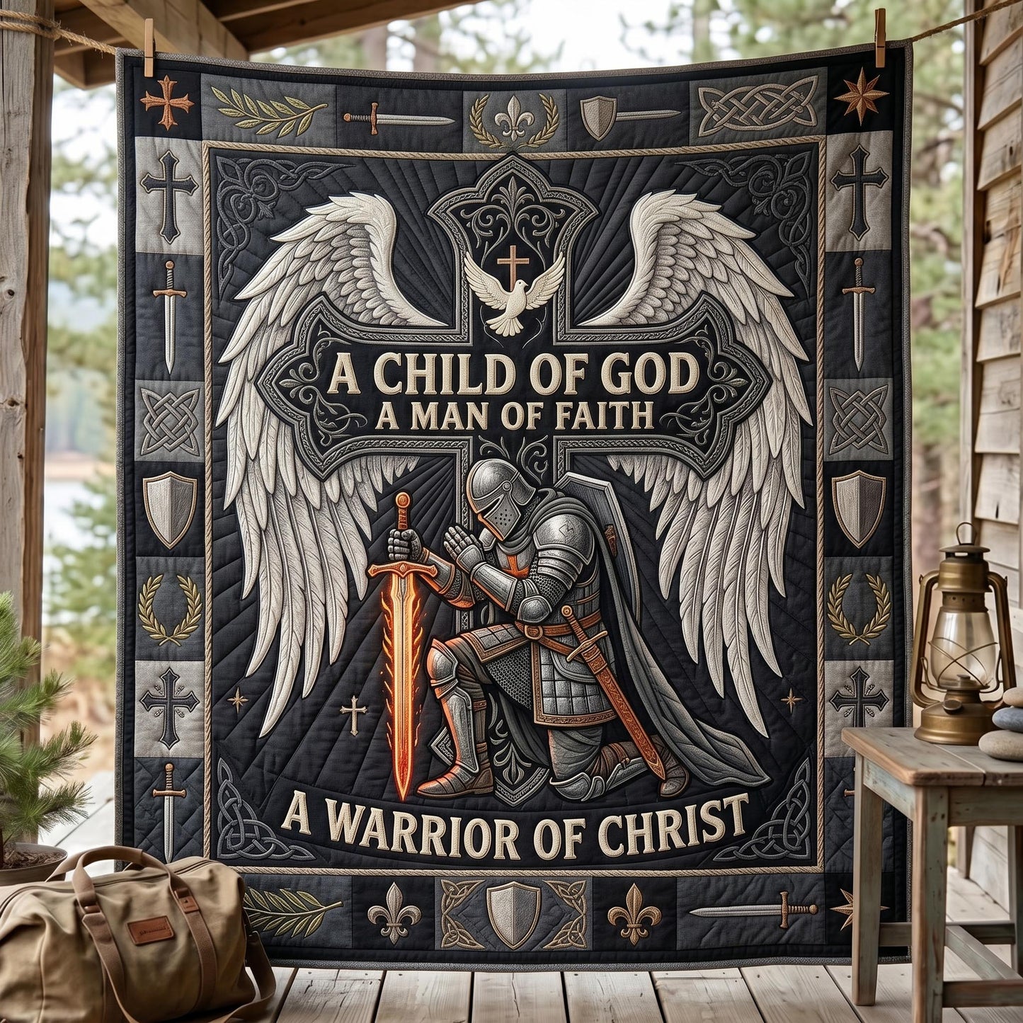 Full Armor Of God Quilted Blanket GFTOMA12691
