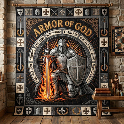 Full Armor Of God Quilted Blanket GFTOMA12692