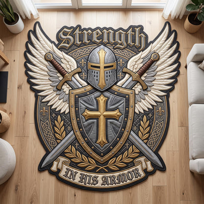 Full Armor Of God Custom Shape Area Rug GFTOMA12698