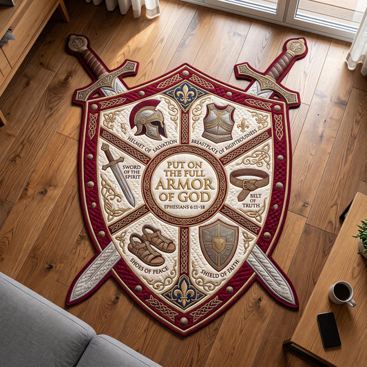 Full Armor Of God Custom Shape Area Rug GFTOMA12700