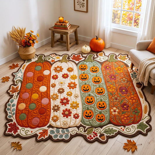 Pumpkin Charm Custom Shape Area Rug GFTOMA12703